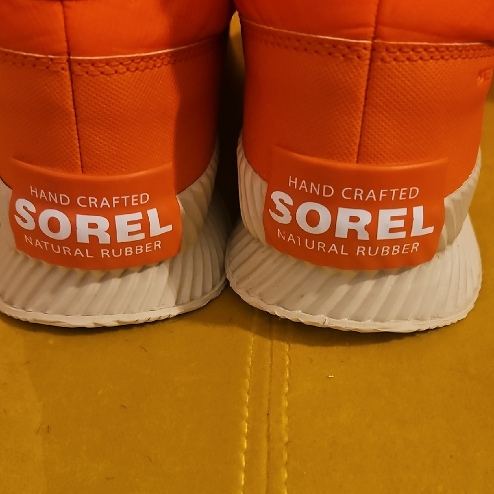 Sorel Orange Ankle Booties with Zipper - Picture 2 of 5